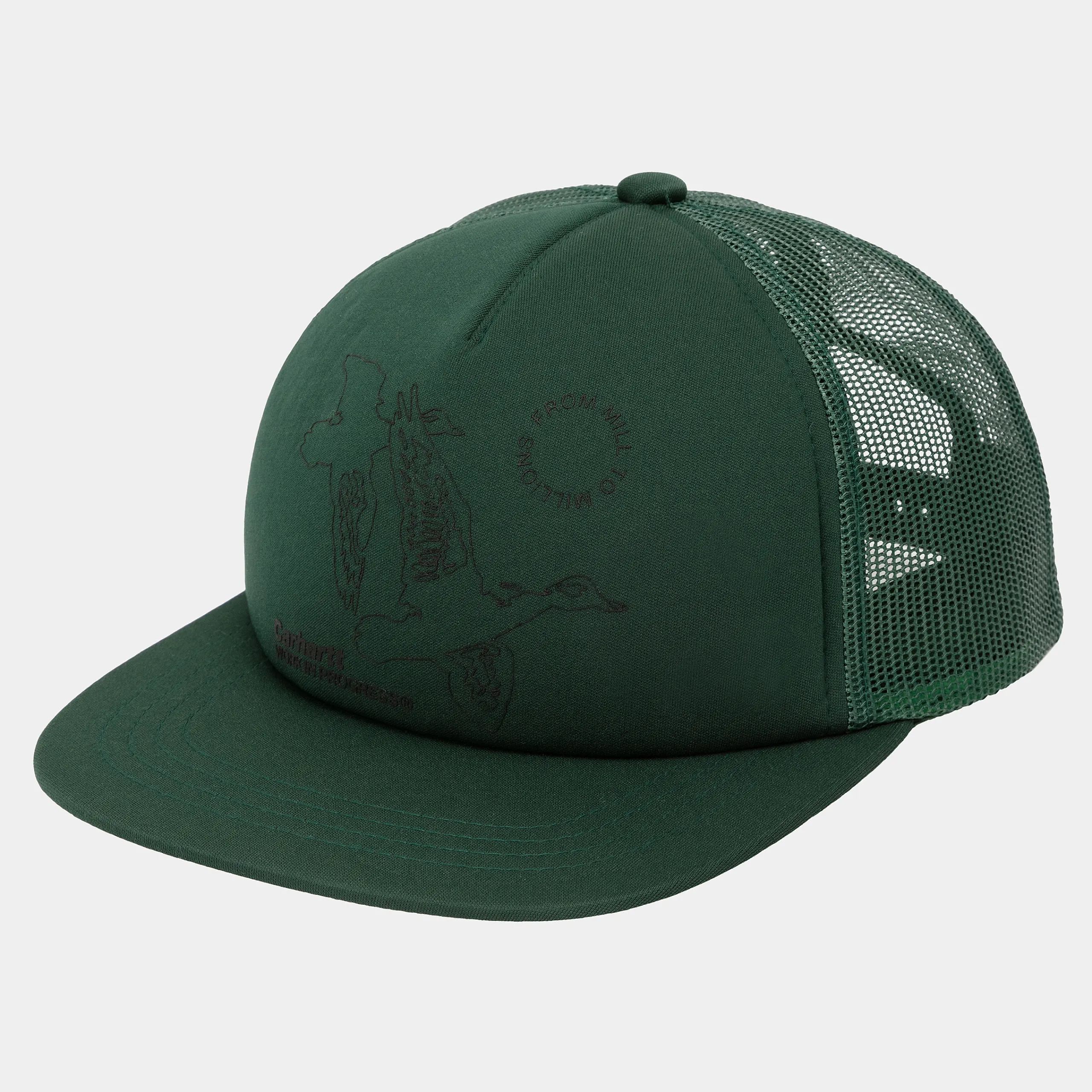 Accessoires|Accessoires>Carhartt WIP Flying Ducks Trucker Cap Conifer