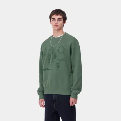 Sweats>Carhartt WIP Flying Ducks Sweat Duck Green