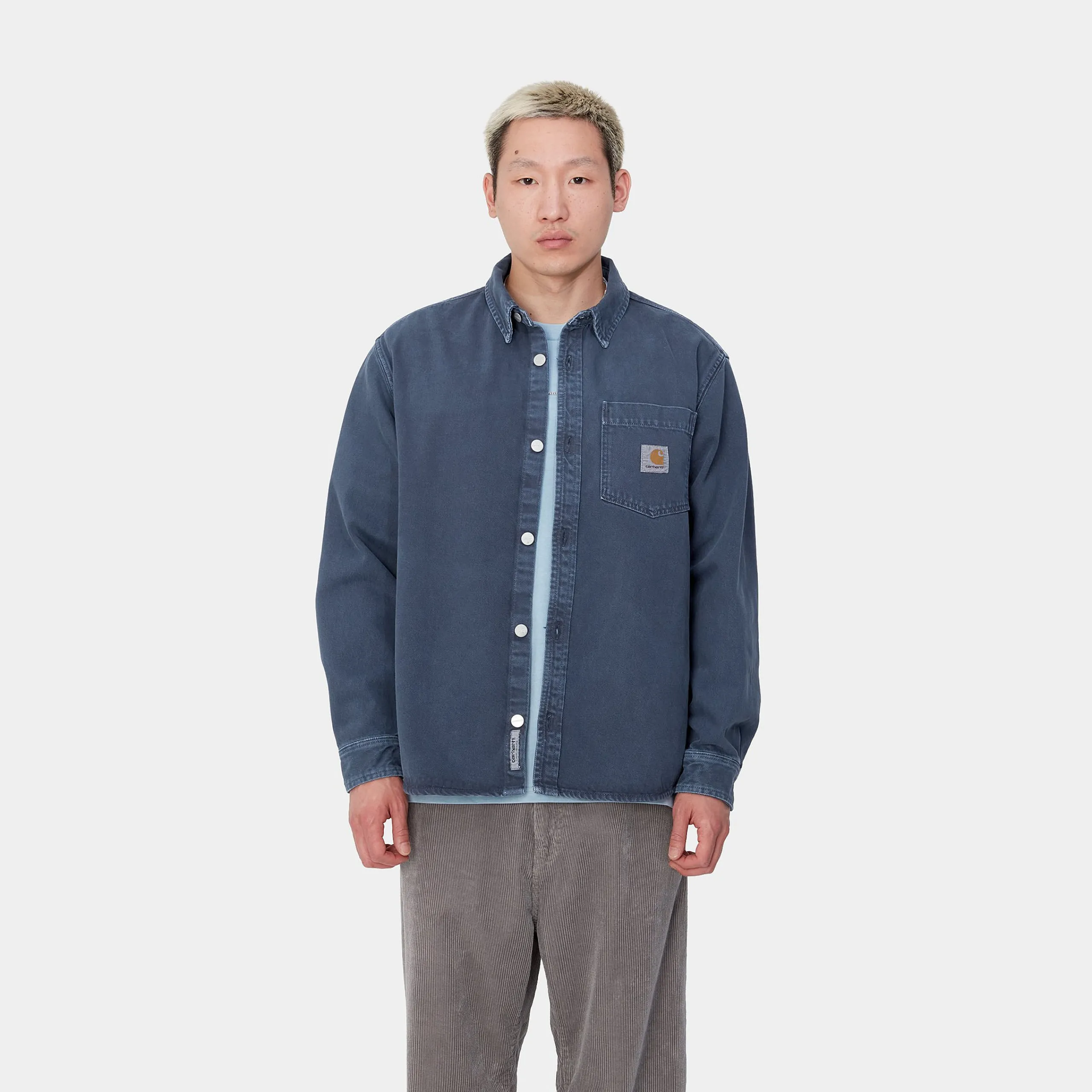 Jacken & Mäntel|Hemden>Carhartt WIP George Shirt Jac Air Force Blue
