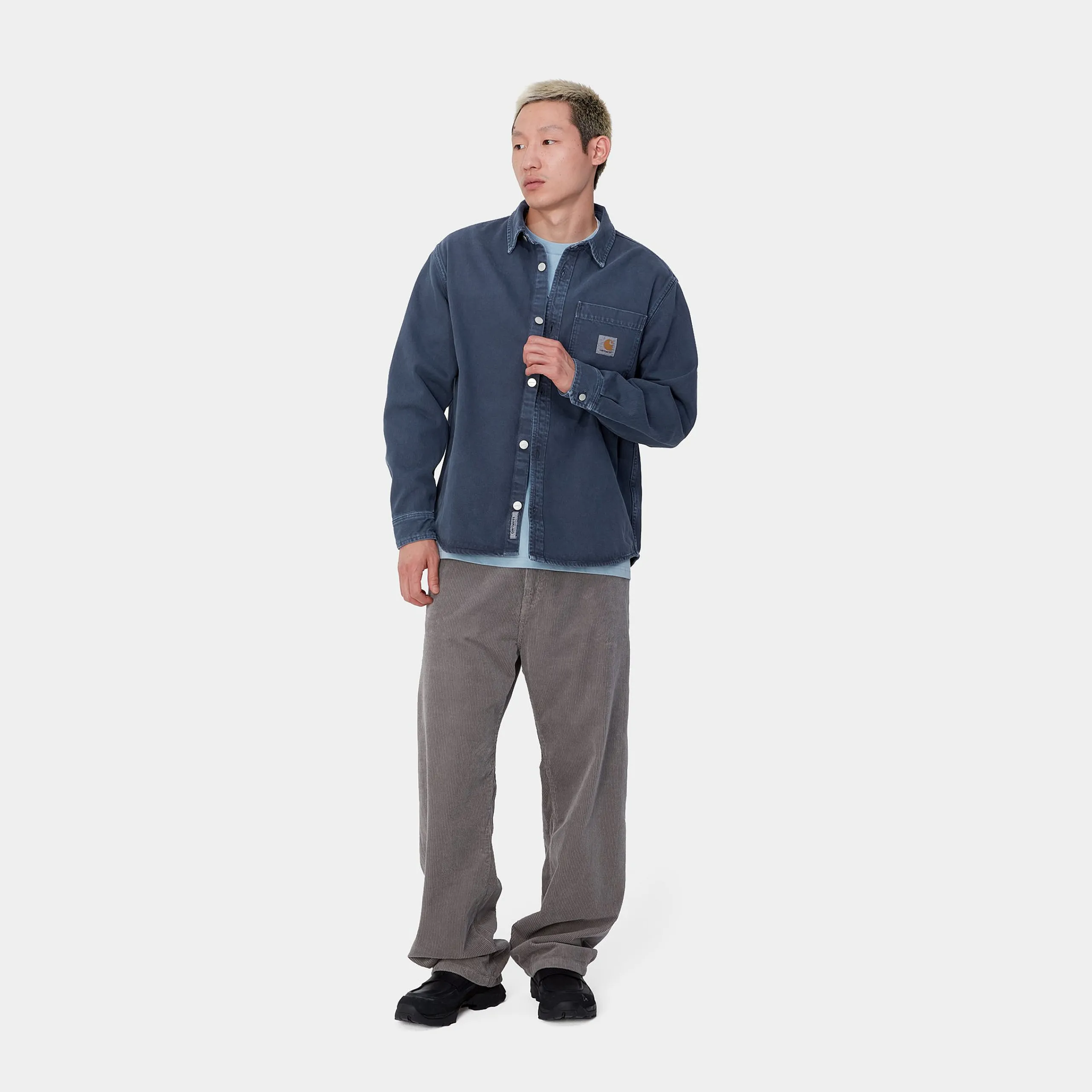 Jacken & Mäntel|Hemden>Carhartt WIP George Shirt Jac Air Force Blue