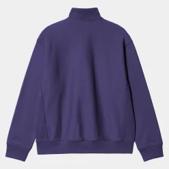Sweats>Carhartt WIP Half Zip American Script Sweatshirt Aura
