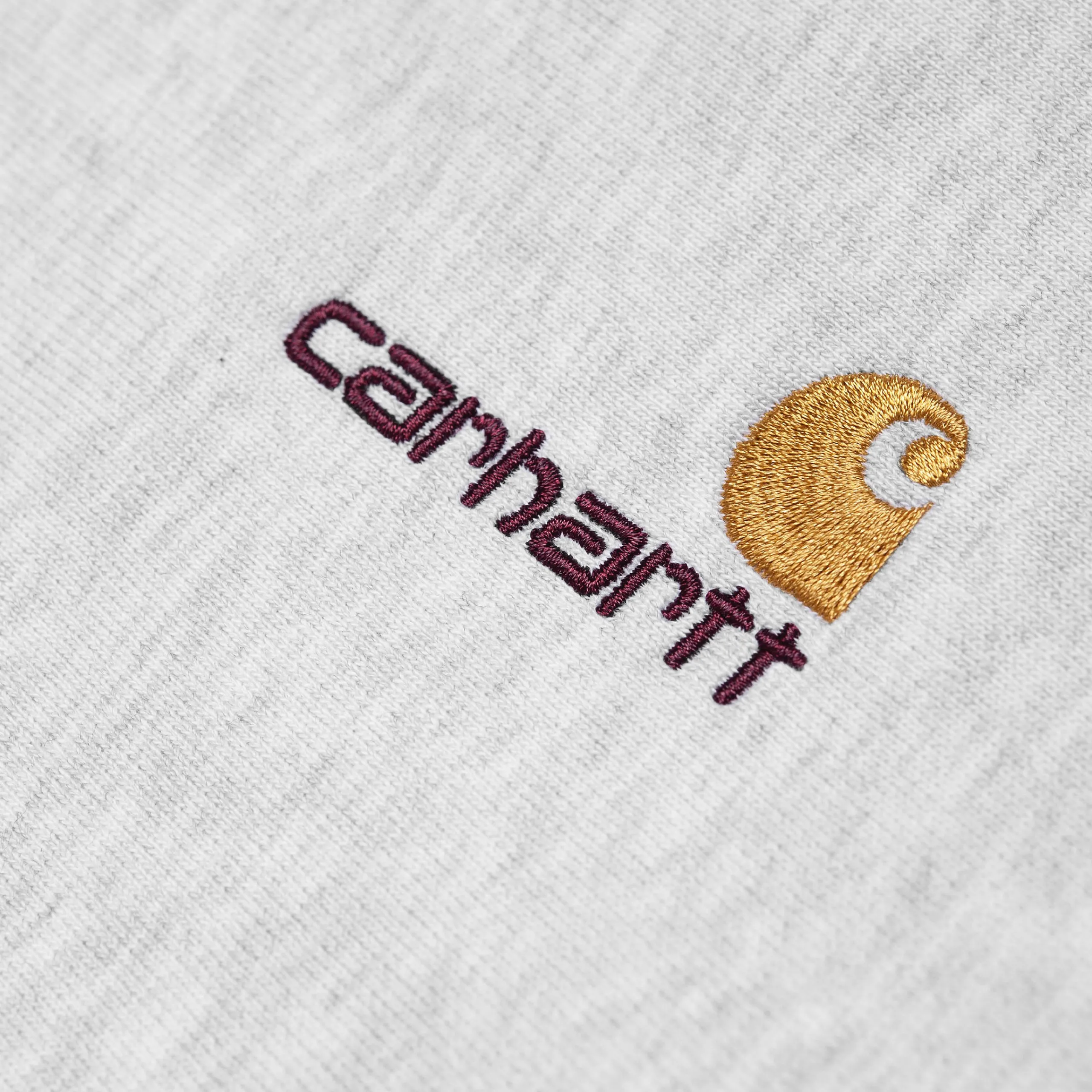 Sweats>Carhartt WIP Half Zip American Script Sweatshirt Ash Heather