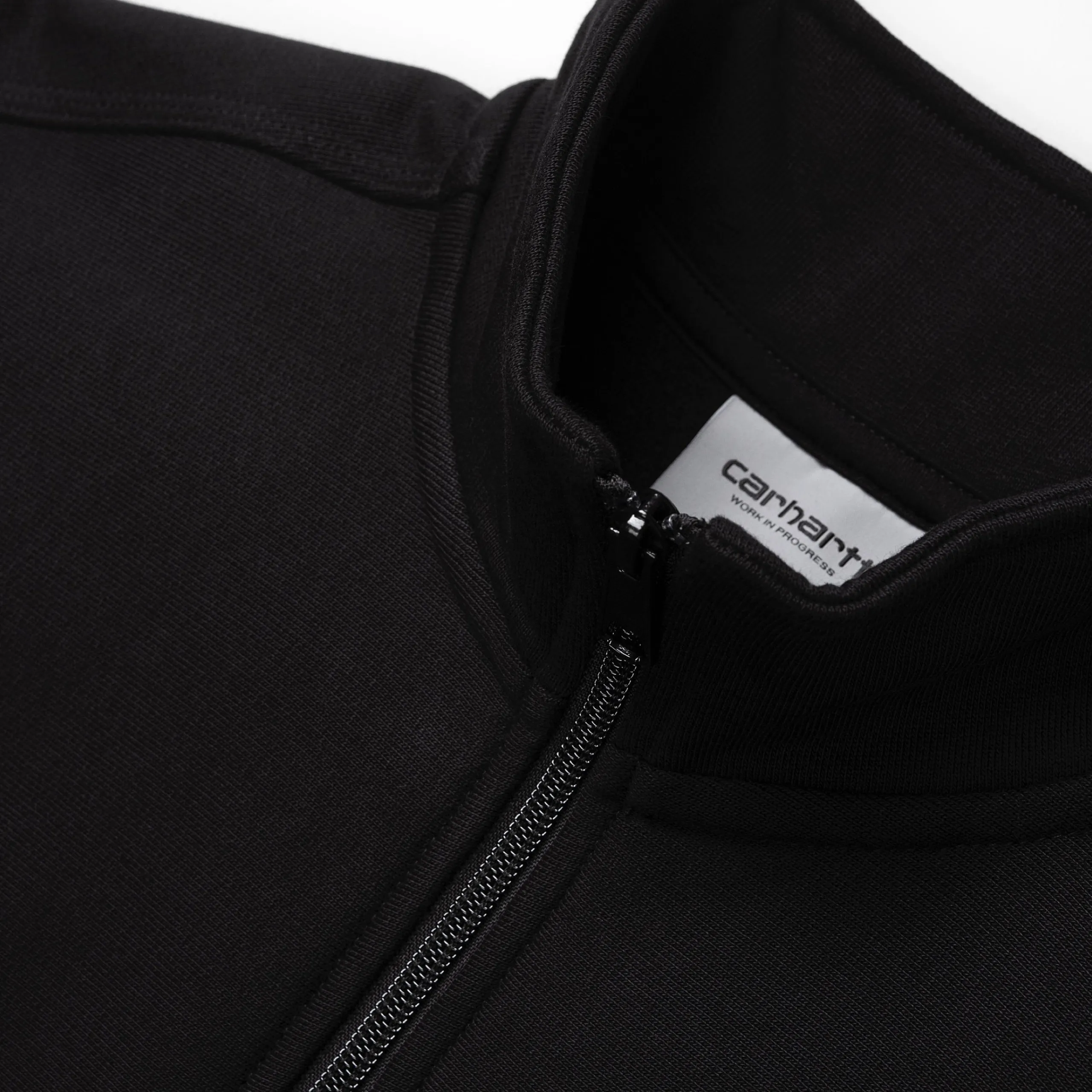 Sweats>Carhartt WIP Half Zip American Script Sweatshirt Black