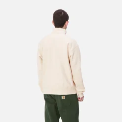 Sweats>Carhartt WIP Half Zip American Script Sweatshirt Moonbeam