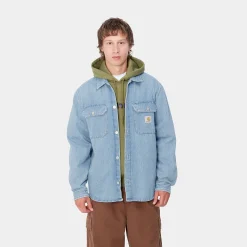 Jacken & Mäntel|Hemden>Carhartt WIP Harvey Shirt Jac Blue
