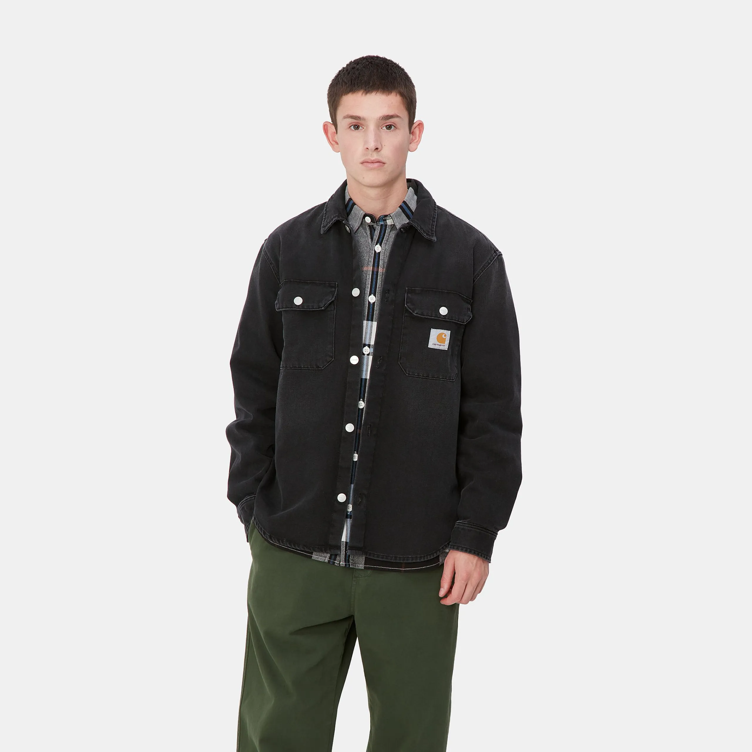 Jacken & Mäntel|Hemden>Carhartt WIP Harvey Shirt Jac Black