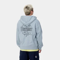 Sweats>Carhartt WIP Hooded Ablaze Jacket Misty Sky / Black