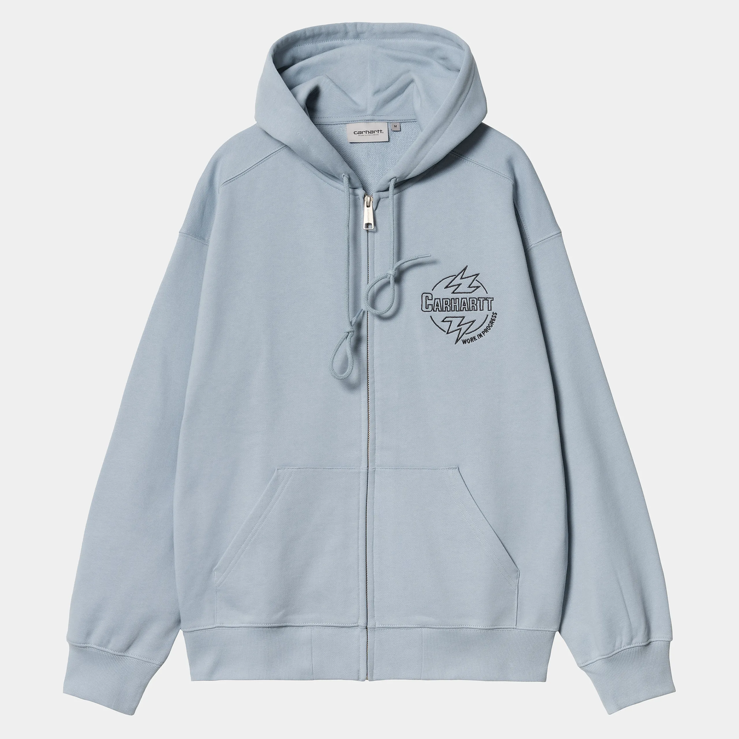 Sweats>Carhartt WIP Hooded Ablaze Jacket Misty Sky / Black