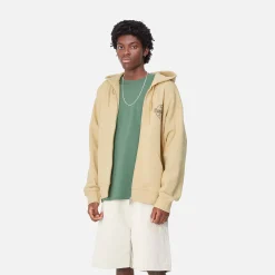 Sweats>Carhartt WIP Hooded Ablaze Jacket Cornsilk / Air Force Blue