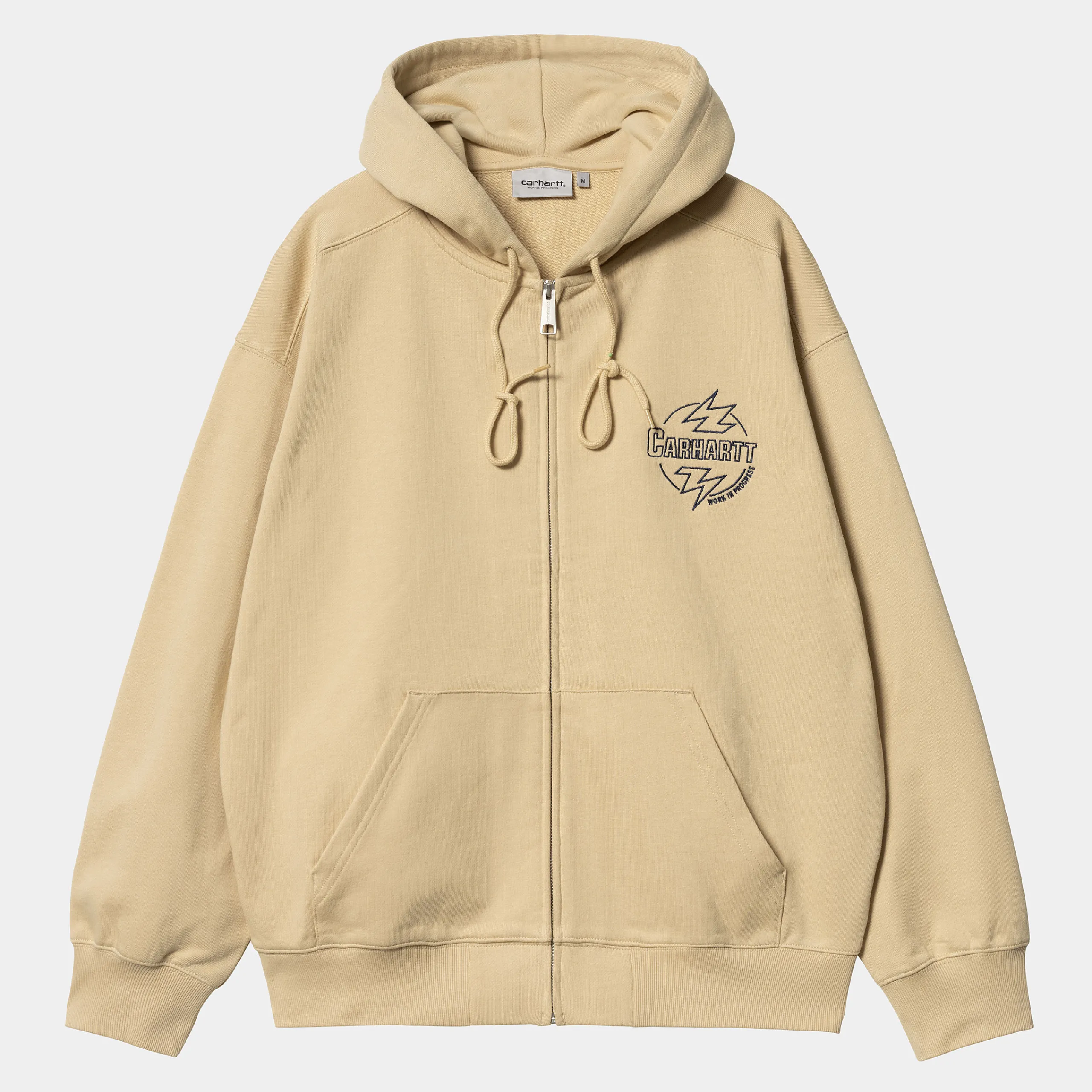 Sweats>Carhartt WIP Hooded Ablaze Jacket Cornsilk / Air Force Blue