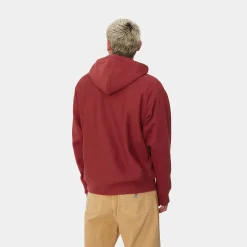 Sweats>Carhartt WIP Hooded American Script Sweatshirt Tuscany