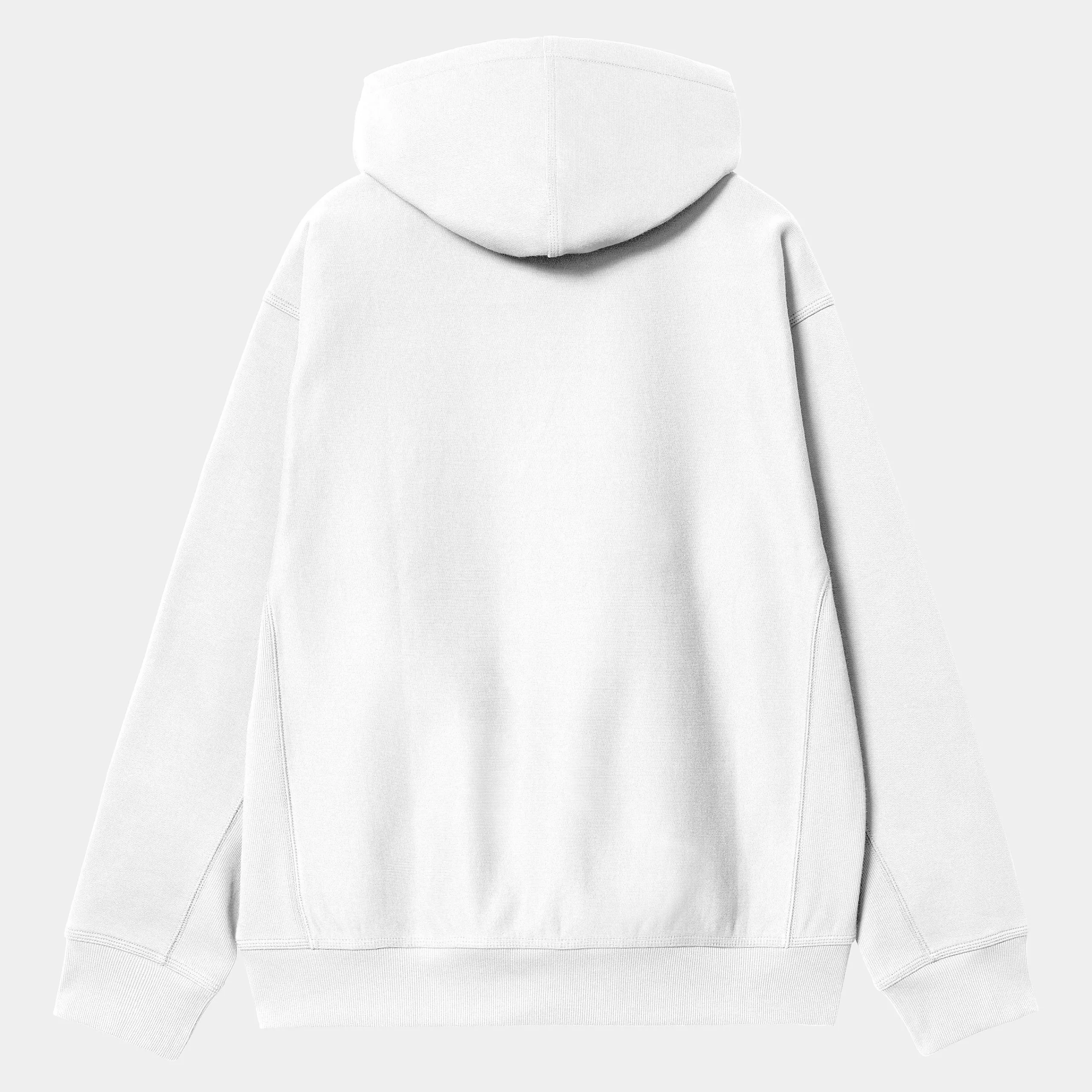 Sweats>Carhartt WIP Hooded American Script Sweatshirt White