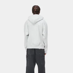 Sweats>Carhartt WIP Hooded American Script Sweatshirt Ash Heather