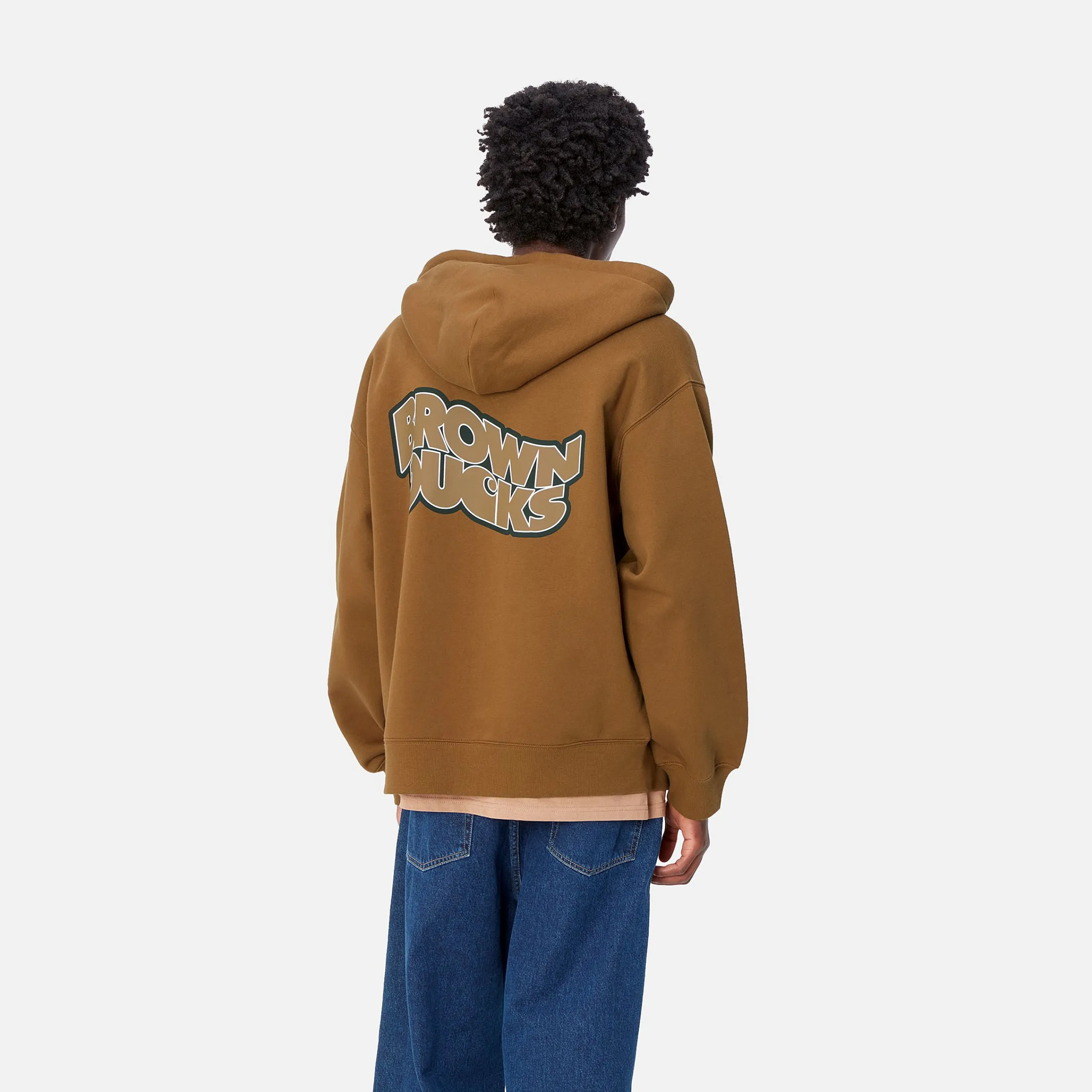 Sweats>Carhartt WIP Hooded Brown Ducks Jacket Hamilton Brown