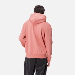 Sweats>Carhartt WIP Hooded Carhartt Sweatshirt Dusty Rose / Sycamore Tree