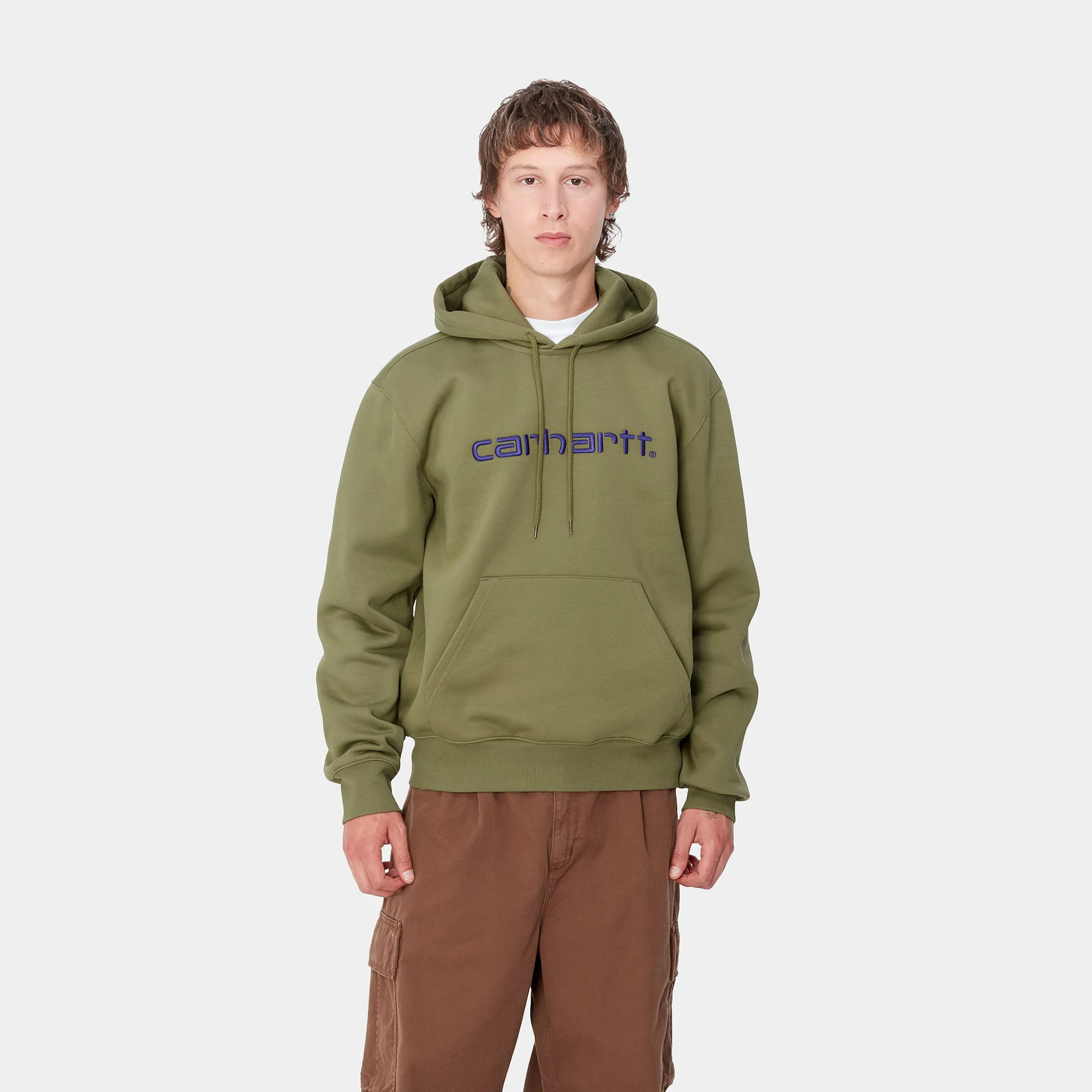 Sweats>Carhartt WIP Hooded Carhartt Sweatshirt Capulet / Aura