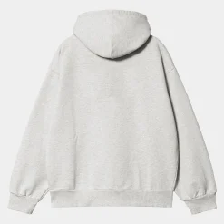 Sweats>Carhartt WIP Hooded Carhartt Sweatshirt Ash Heather / Duck Blue