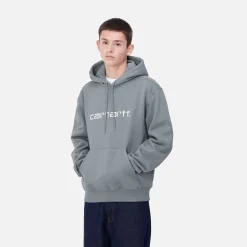 Sweats>Carhartt WIP Hooded Carhartt Sweatshirt Dove Grey / Wax