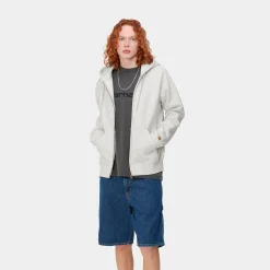 Sweats>Carhartt WIP Hooded Chase Jacket Ash Heather / Gold