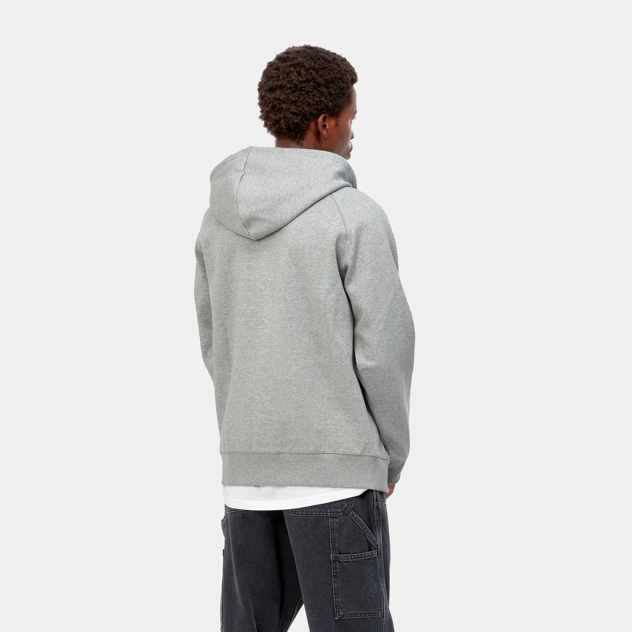 Sweats>Carhartt WIP Hooded Chase Jacket Grey Heather / Gold