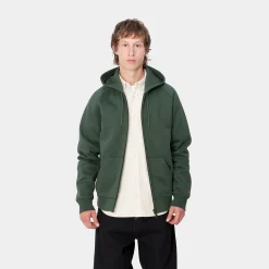 Sweats>Carhartt WIP Hooded Chase Jacket Sycamore Tree / Gold
