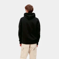 Sweats>Carhartt WIP Hooded Chase Sweatshirt Black / Gold