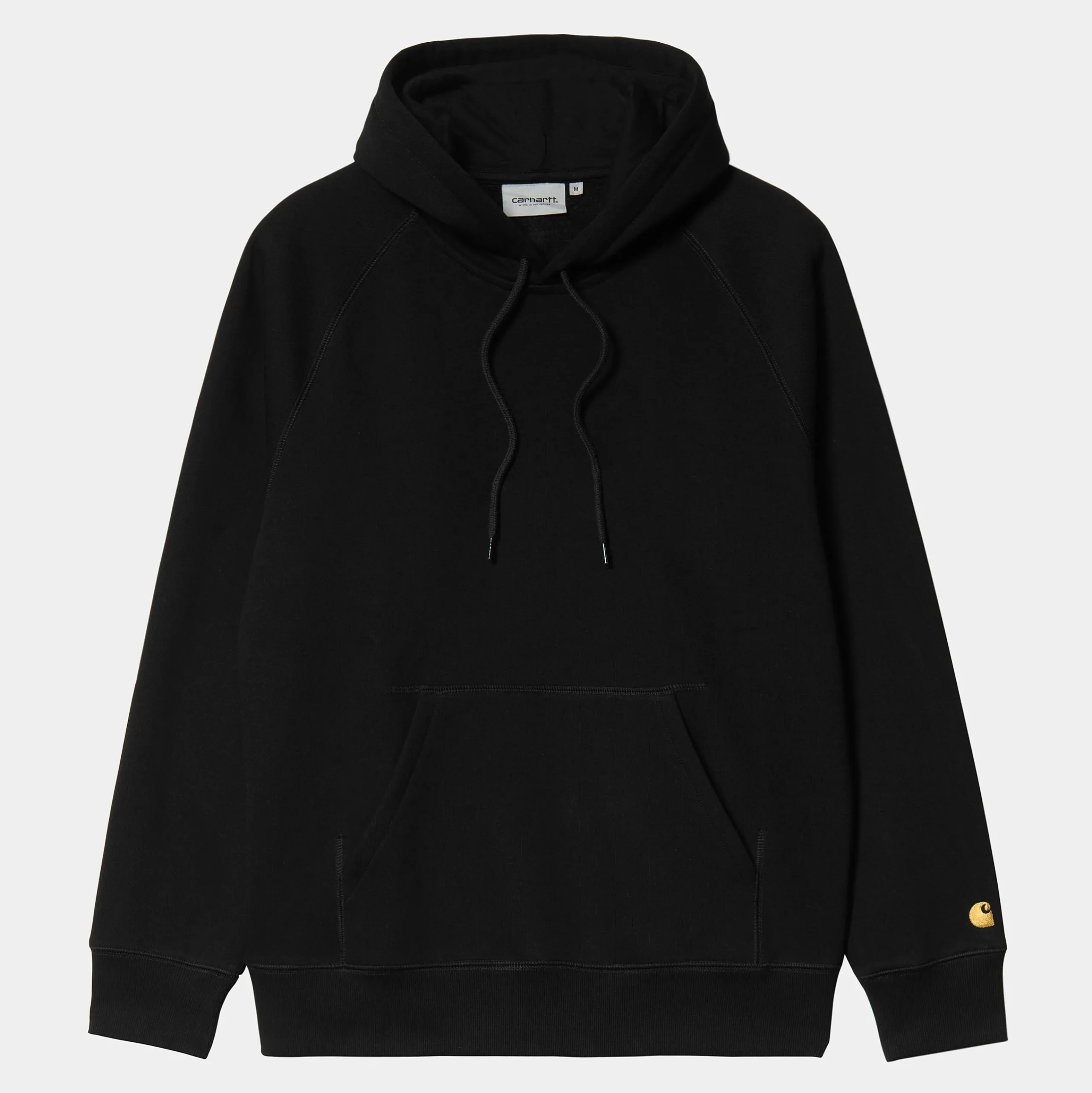 Sweats>Carhartt WIP Hooded Chase Sweatshirt Black / Gold