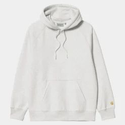 Sweats>Carhartt WIP Hooded Chase Sweatshirt Ash Heather / Gold