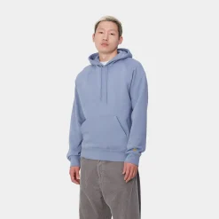 Sweats>Carhartt WIP Hooded Chase Sweatshirt Charm Blue / Gold