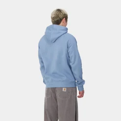 Sweats>Carhartt WIP Hooded Chase Sweatshirt Charm Blue / Gold