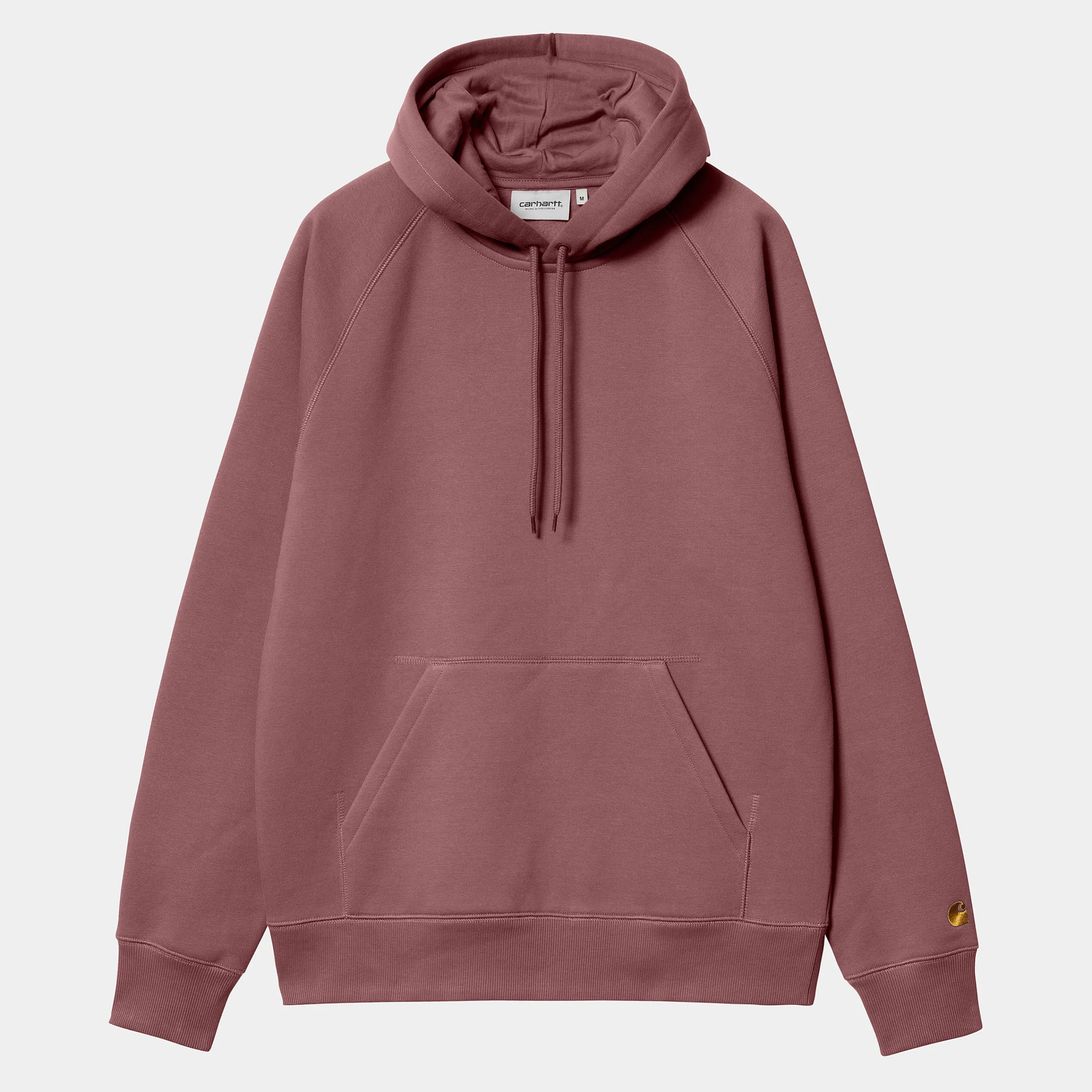 Sweats>Carhartt WIP Hooded Chase Sweatshirt Dusty Fuchsia / Gold
