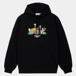 Sweats>Carhartt WIP Hooded Coffee Sweatshirt FW24 Black