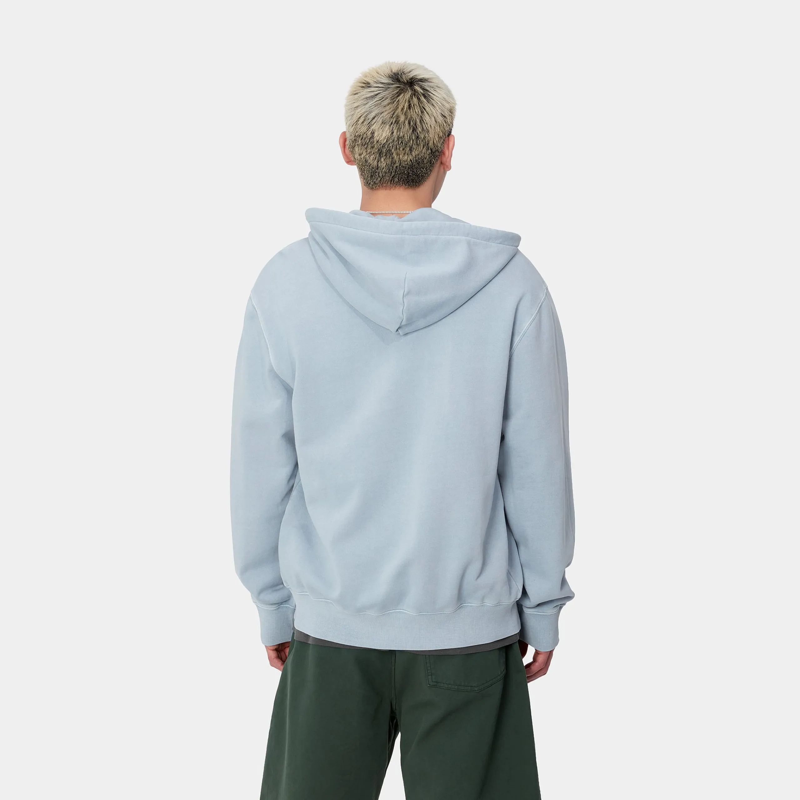 Sweats>Carhartt WIP Hooded Duster Script Jacket Misty Sky