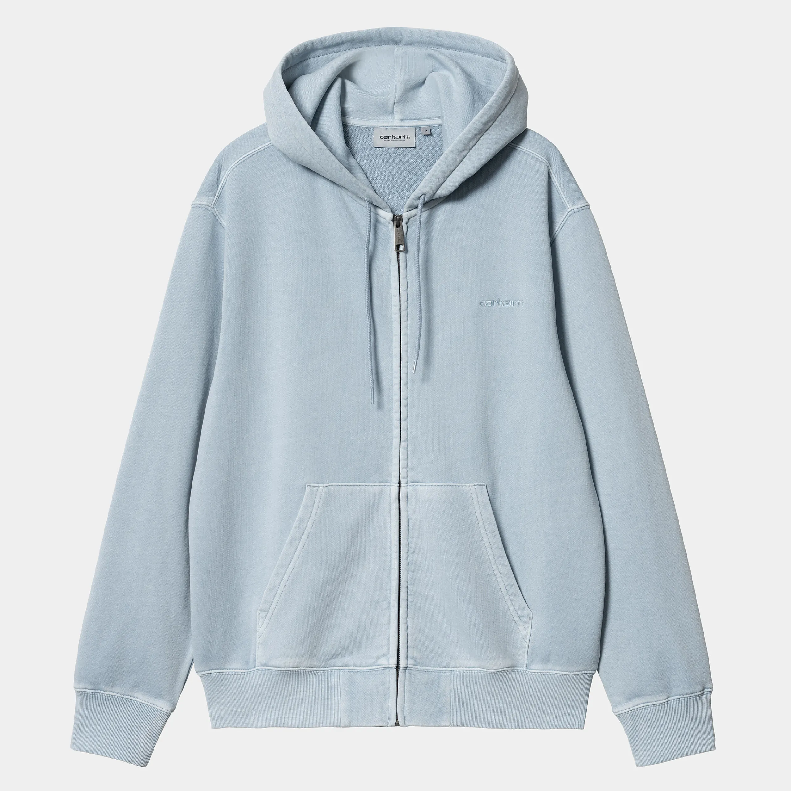 Sweats>Carhartt WIP Hooded Duster Script Jacket Misty Sky