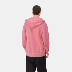 Sweats>Carhartt WIP Hooded Duster Script Jacket Charm Pink