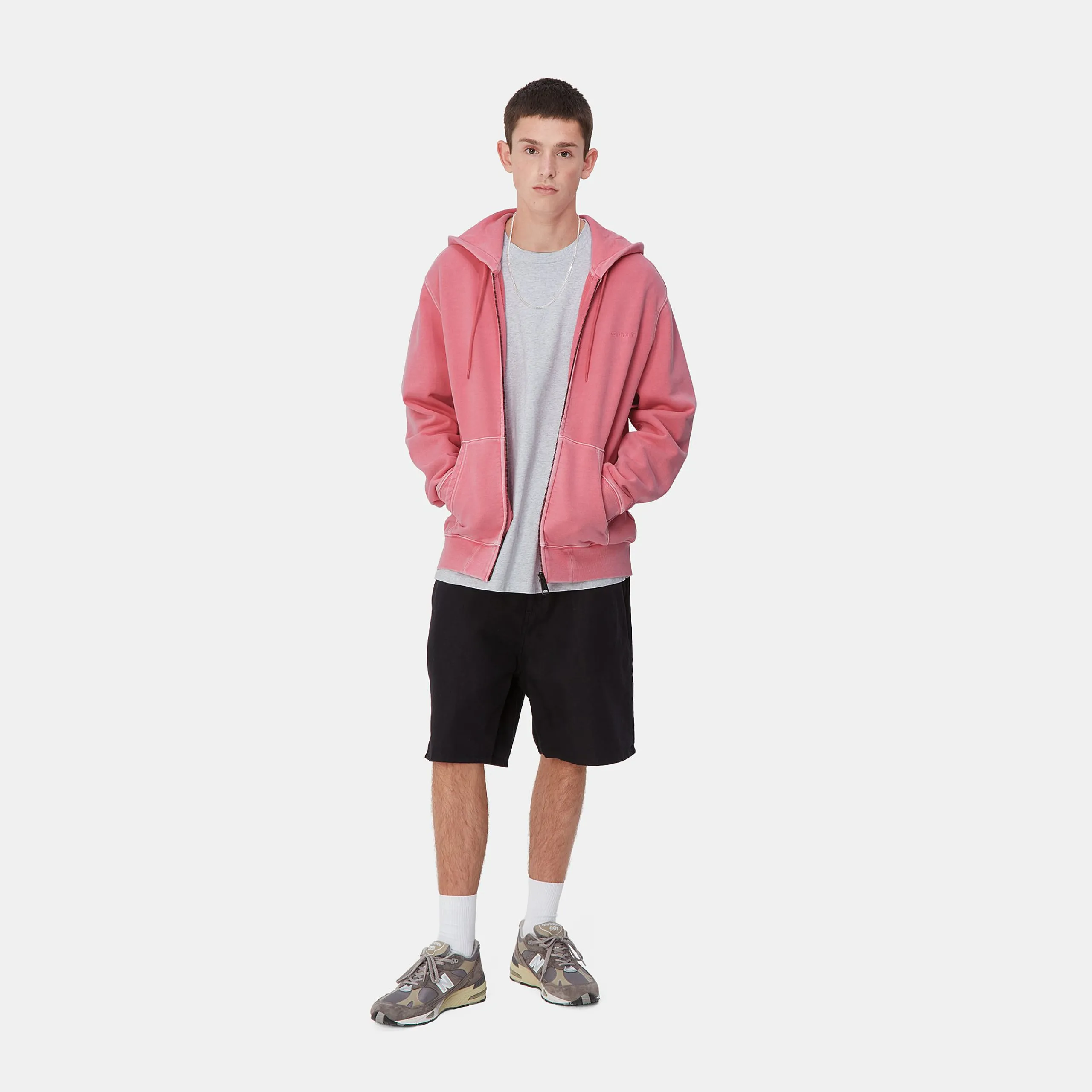Sweats>Carhartt WIP Hooded Duster Script Jacket Charm Pink