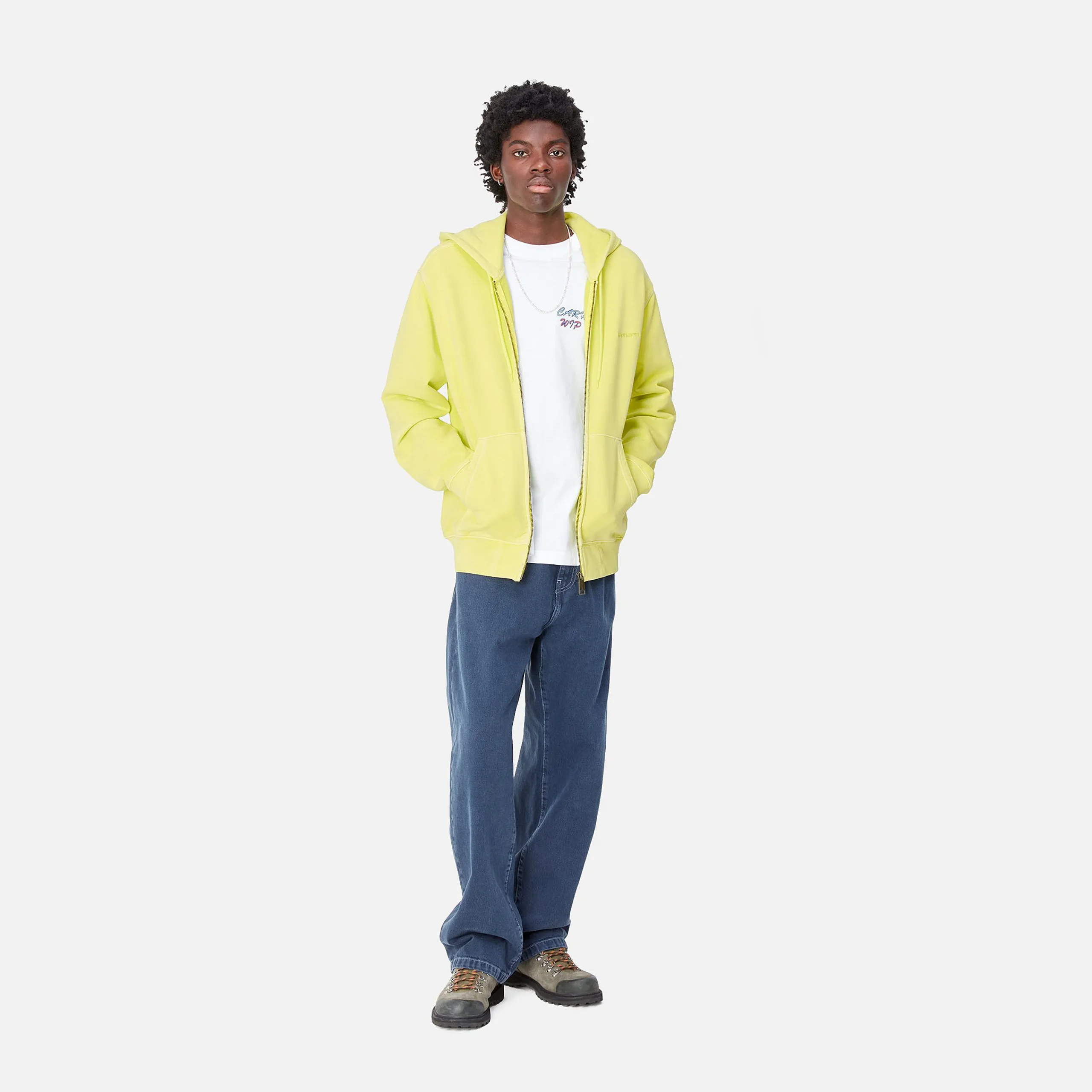 Sweats>Carhartt WIP Hooded Duster Script Jacket Arctic Lime