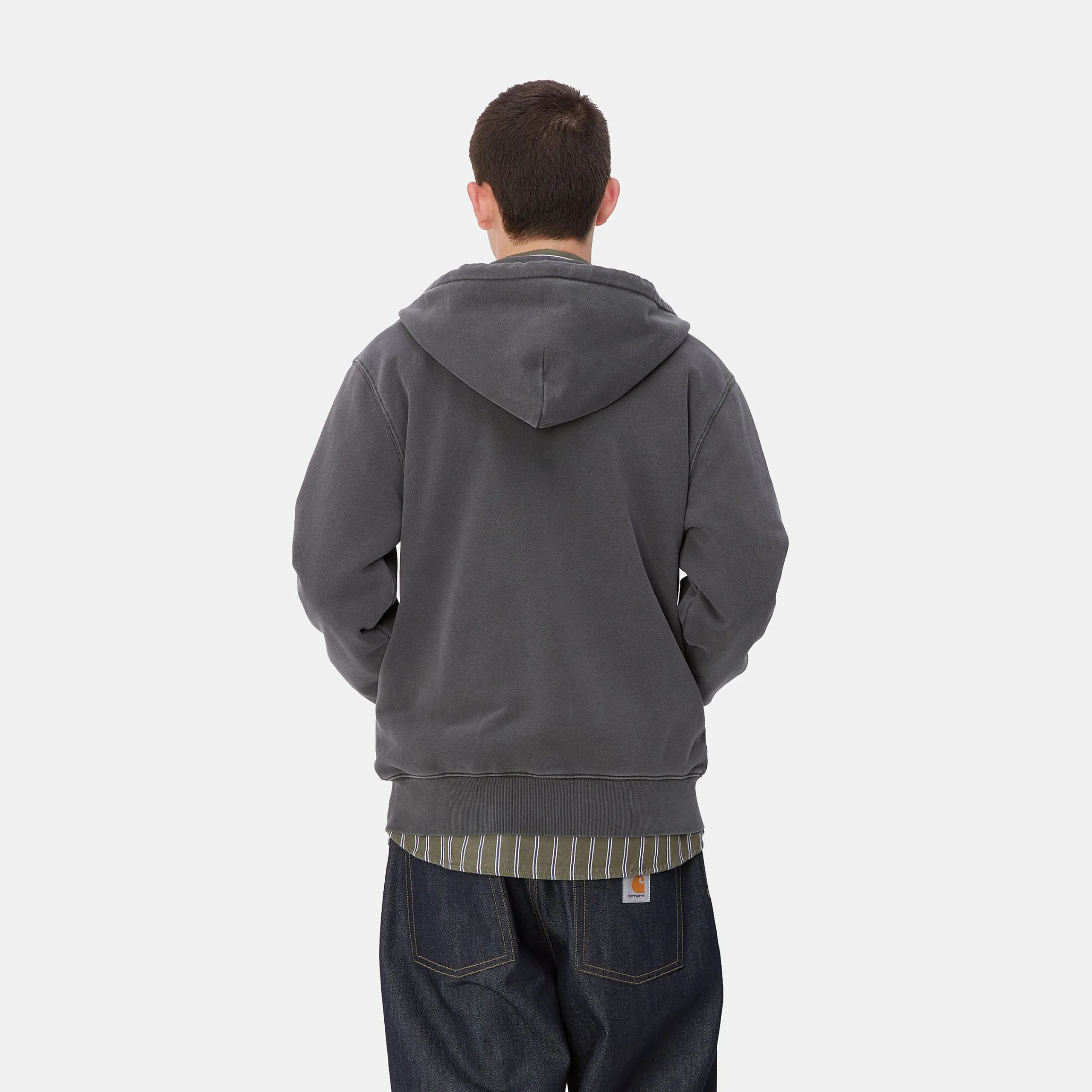 Sweats>Carhartt WIP Hooded Duster Script Jacket Black