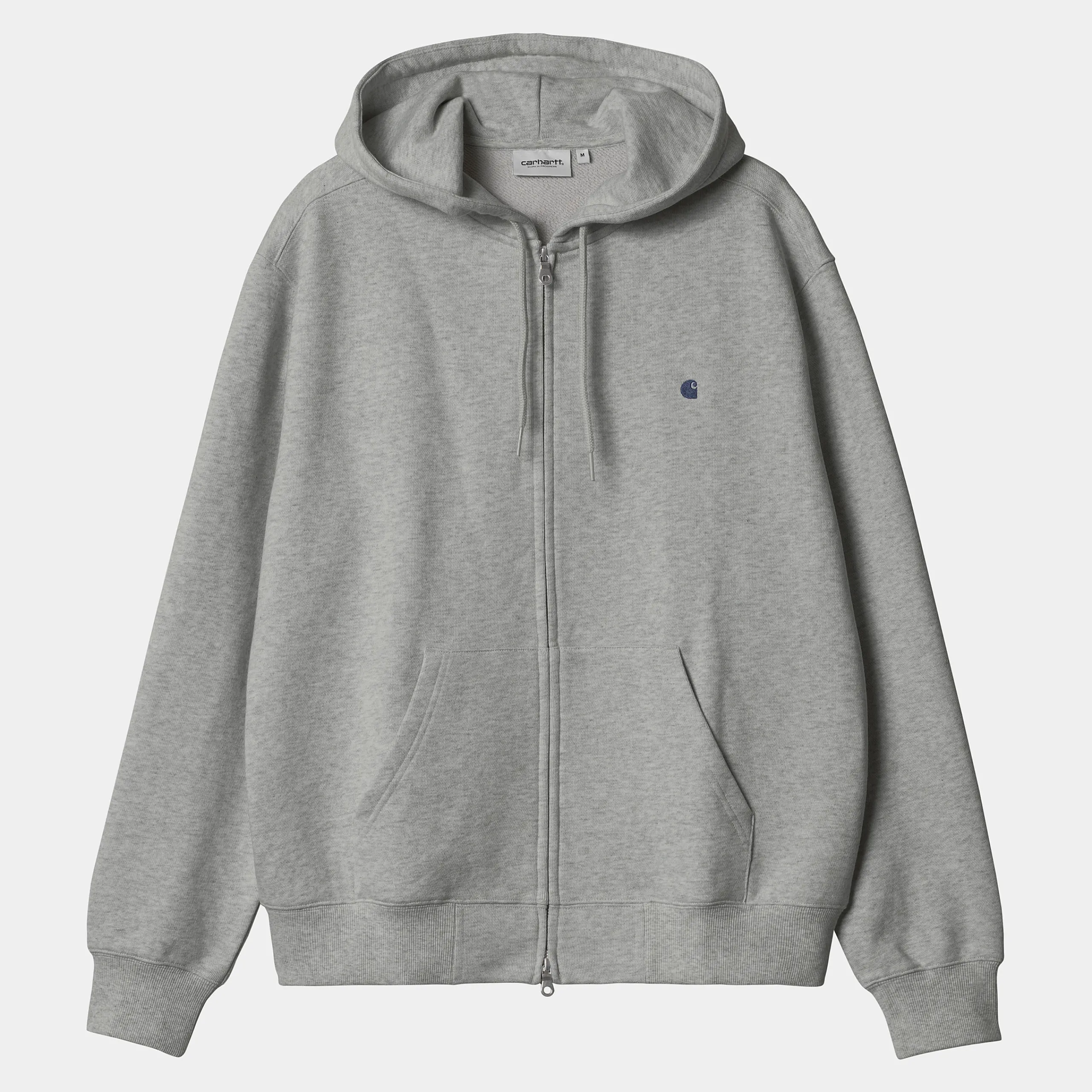 Sweats>Carhartt WIP Hooded Madison Jacket Grey Heather/Dark Navy
