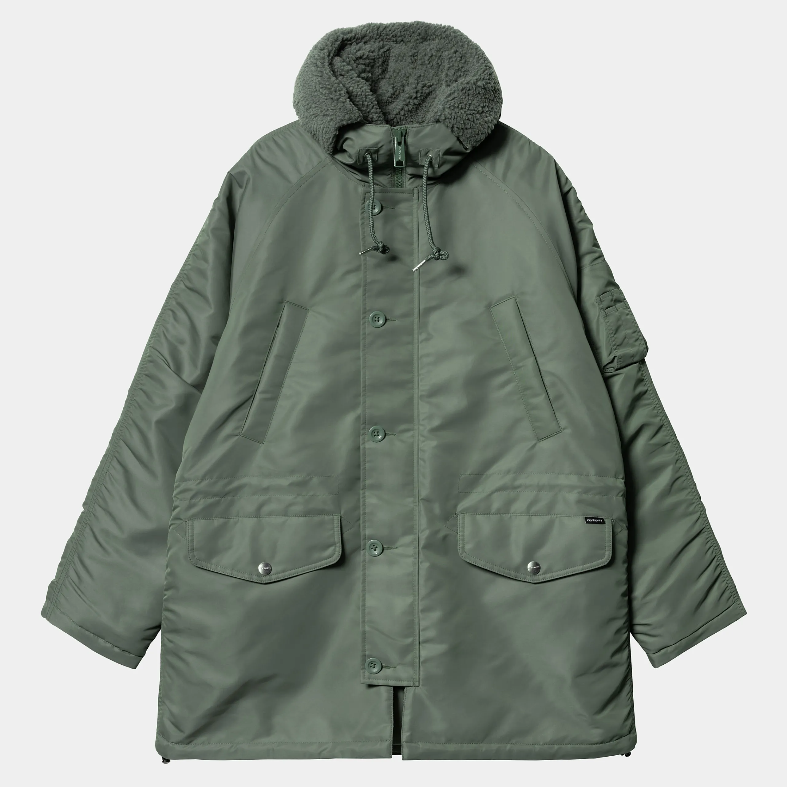 Jacken & Mäntel>Carhartt WIP Hooded Olten Parka Duck Green