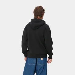 Sweats>Carhartt WIP Hooded Pepe Friends Sweat Black / White