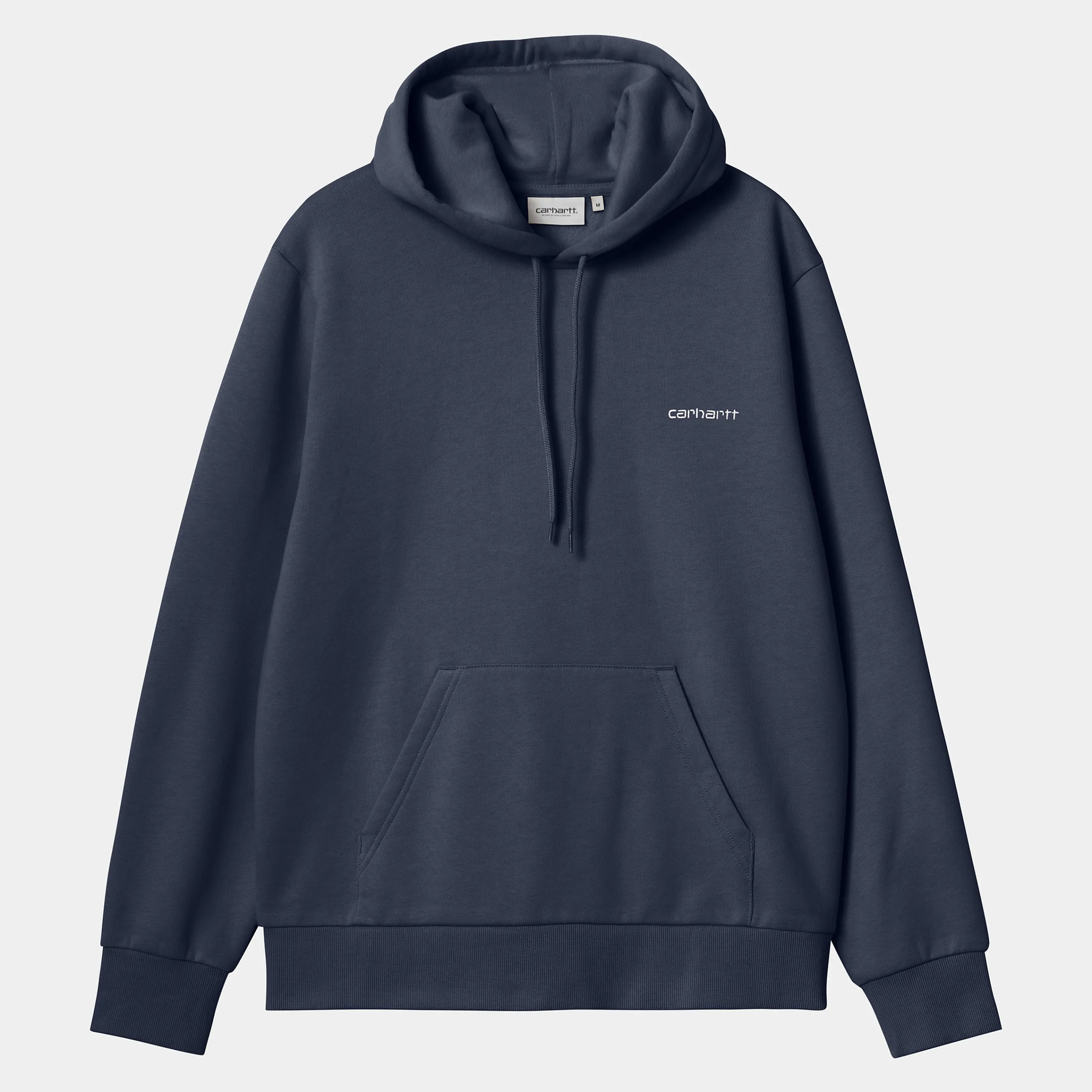 Sweats>Carhartt WIP Hooded Script Embroidery Sweat Air Force Blue / White