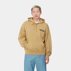 Sweats>Carhartt WIP Hooded Stamp Sweat Bourbon / Black