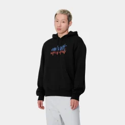 Sweats>Carhartt WIP Hooded Stereo Sweat Black