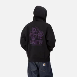 Sweats>Carhartt WIP Hooded Think Tank Sweat Jacket Black / Purple