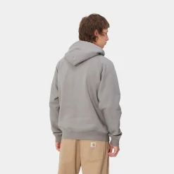 Sweats>Carhartt WIP Hooded Yute Sweat Misty Grey