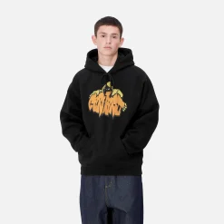 Sweats>Carhartt WIP Hooded Yute Sweat Black