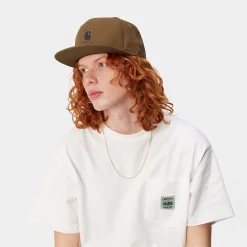 Accessoires|Accessoires>Carhartt WIP Logo Cap Hamilton Brown
