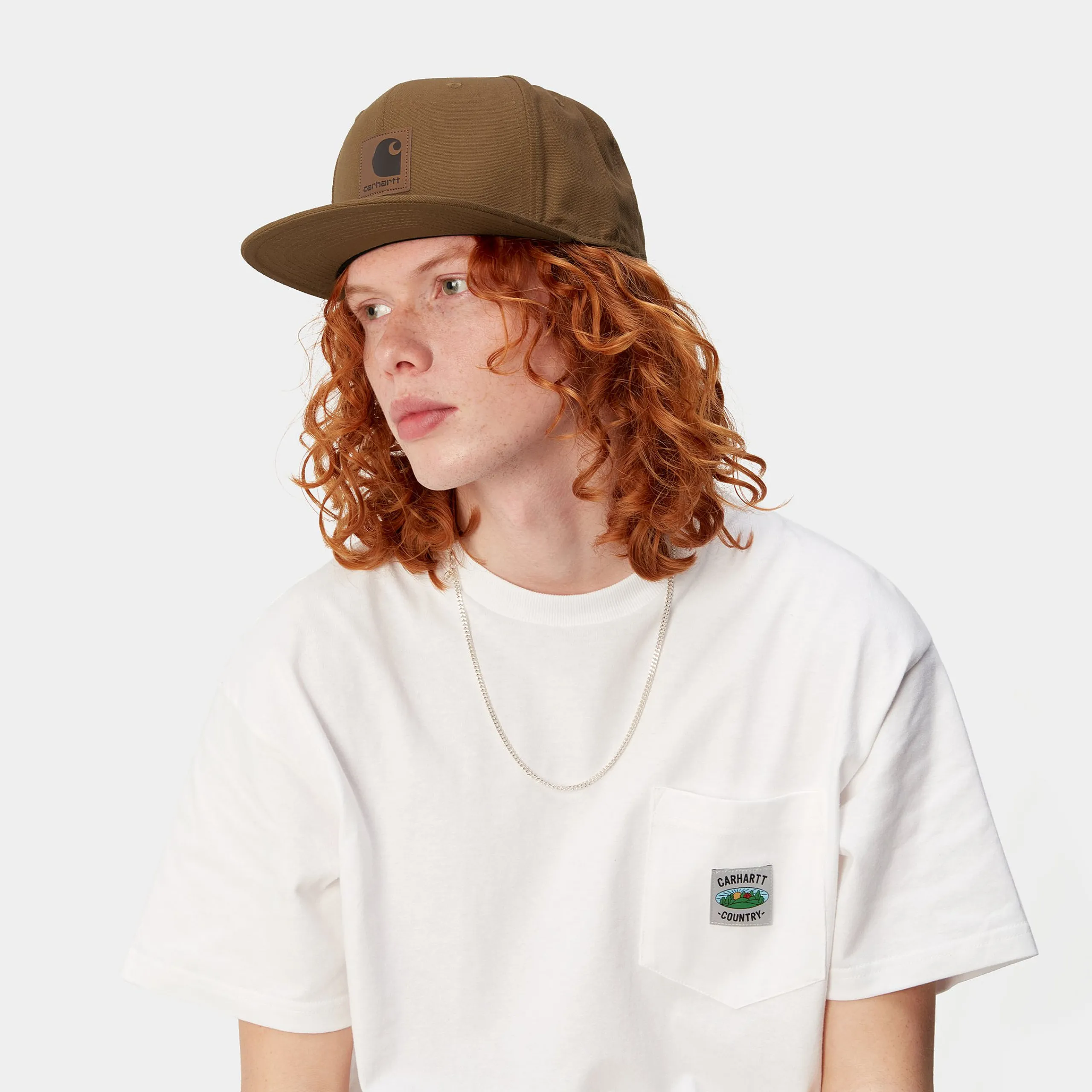 Accessoires|Accessoires>Carhartt WIP Logo Cap Hamilton Brown
