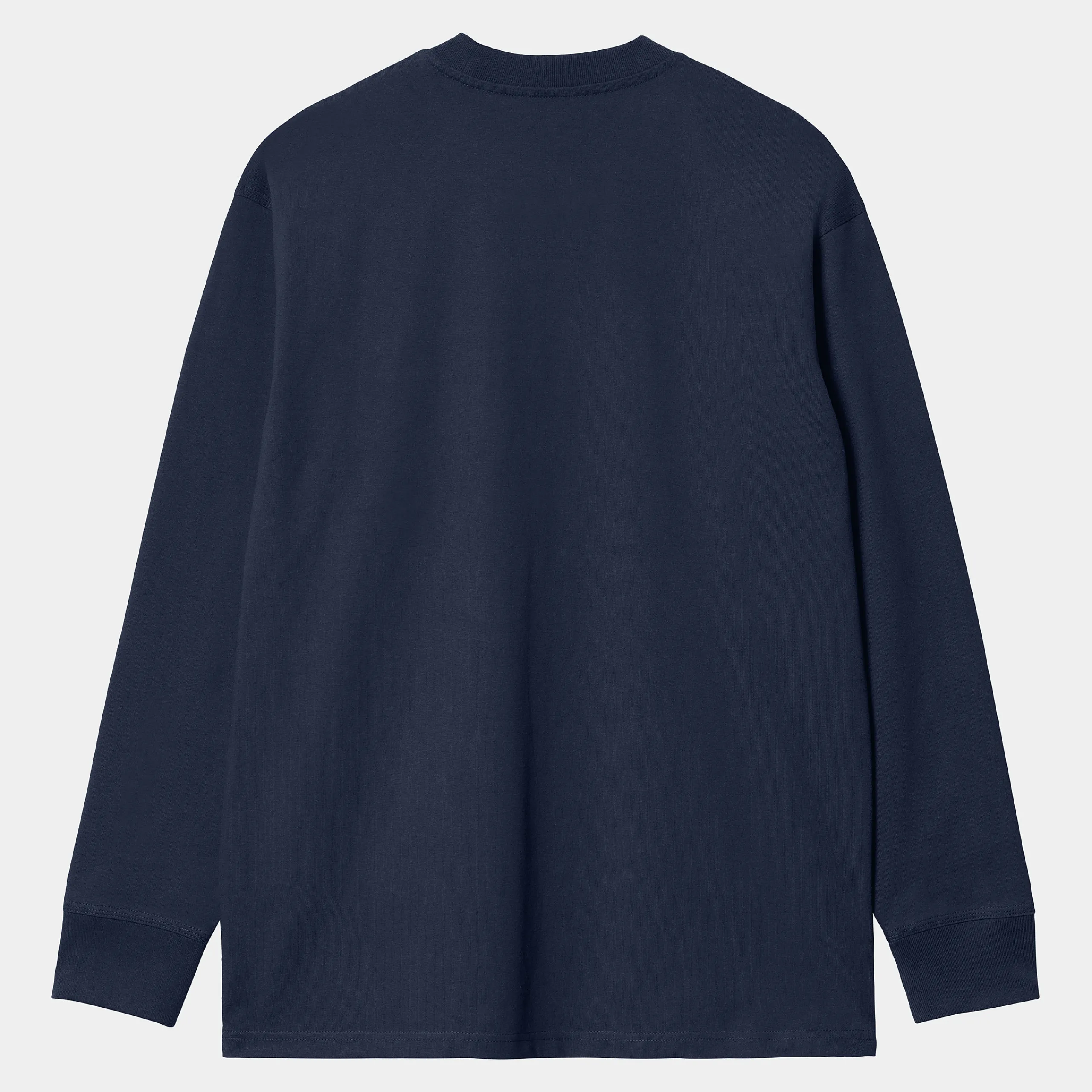 T-Shirts & Polos>Carhartt WIP L/S American Script T-Shirt Air Force Blue